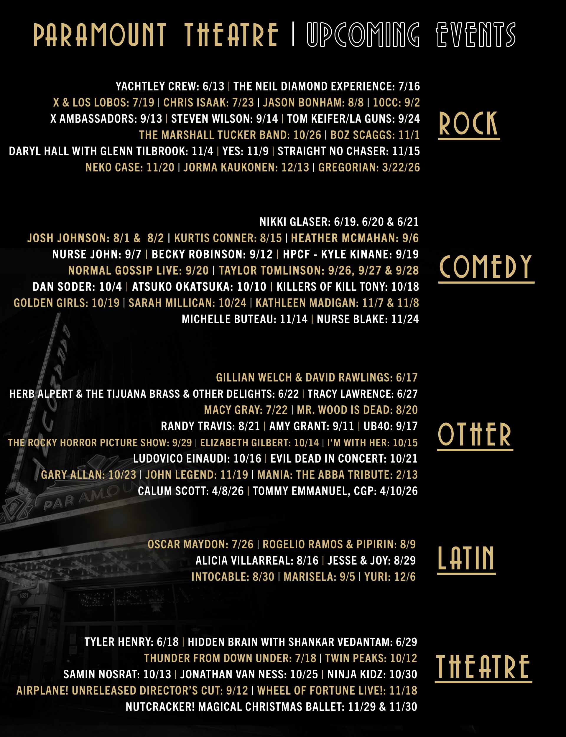 Upcoming Events